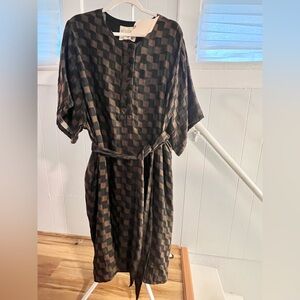 4X Ace & Jig Black and Brown Checkered Dress